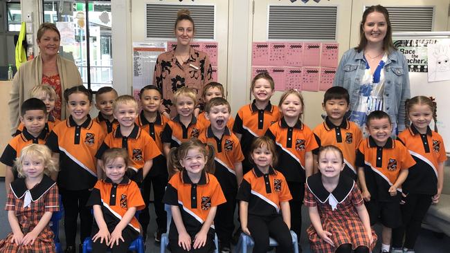 PREP M: Teacher Aids: Renee Medell, Tyler Chippendale Teacher: Kirra-Leigh MacKenzie Row 1 Left to right: Lillyana, Scarlett, Lexie, Maliyah, Hope Row 2 Left to right: Te Ariki, Sophia, Jacob, Jaxon, Thea, Scott, Preston, Savannah Row 3 Left to right: Preston, Te Ariki, Horizon, Carter, Xavier, Xavier