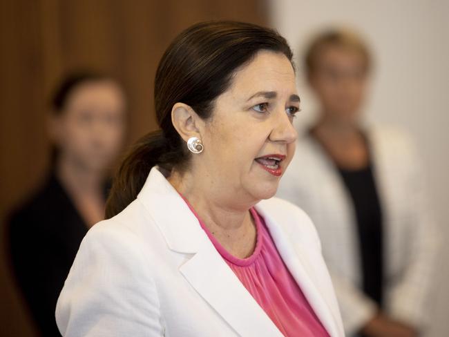 Queensland Premier Annastacia Palaszczuk said some restrictions would need to continue until Friday. Picture: NCA NewsWire / Sarah Marshall