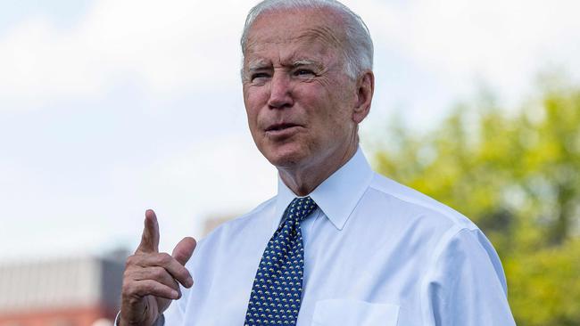 Joe Biden blamed Afghanistan for failing to fight the Taliban. Picture: Jim Watson/AFP