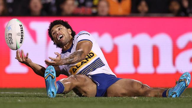 Waqa Blake was badly exposed by Cleary’s floating bombs. Picture: Getty