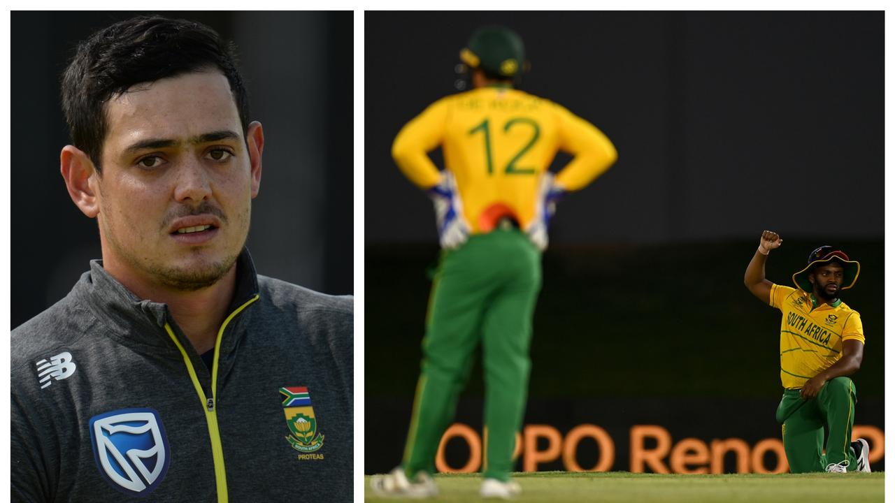 Quinton de Kock withdrew from selection over his refusal to take the knee.