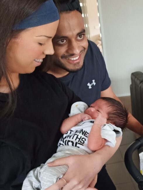 Abbey Forrest, 19, Indi Sohal and their daughter Ivy, 3 weeks, were killed in the blaze. Picture: Supplied