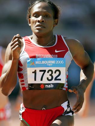 Mozambique athlete Maria Mutola competing in the womens 800m race heat at the Commonwealth Games in Melbourne.