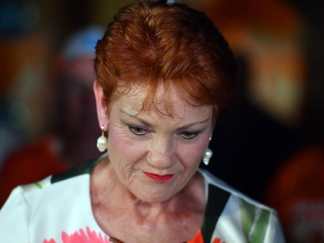 The night proves to be a fizzer for One Nation leader Senator Pauline Hanson.
