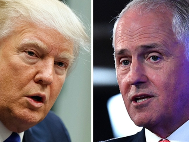 Donald Trump and Malcolm Turnbull. Picture: AP/AAP