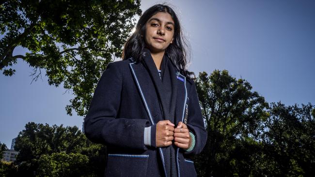 Melbourne teen Anjali Sharma in 2020. Picture: Jake Nowakowski