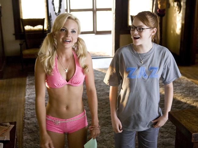 Anna Faris and Emma Stone in ‘House Bunny’.