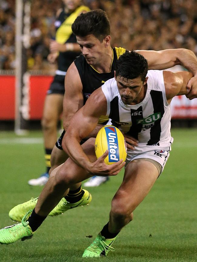 Pendlebury &amp; Cotchin. Picture: Wayne Ludbey