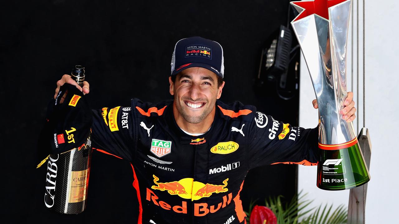 Ricciardo had 29 podiums including seven wins at Red Bull. Photo by Mark Thompson/Getty Images