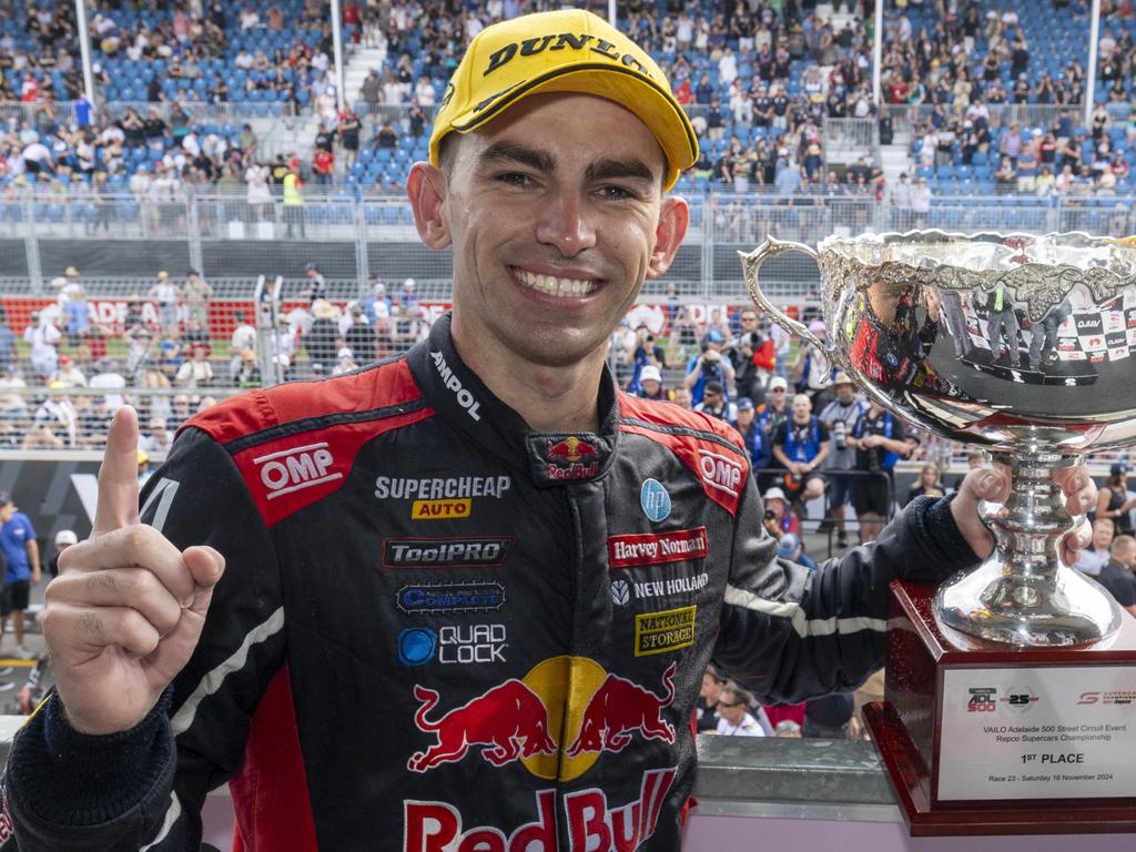 Broc Feeney after his win in the opening race at the Adelaide 500 last year. Pic: Supplied