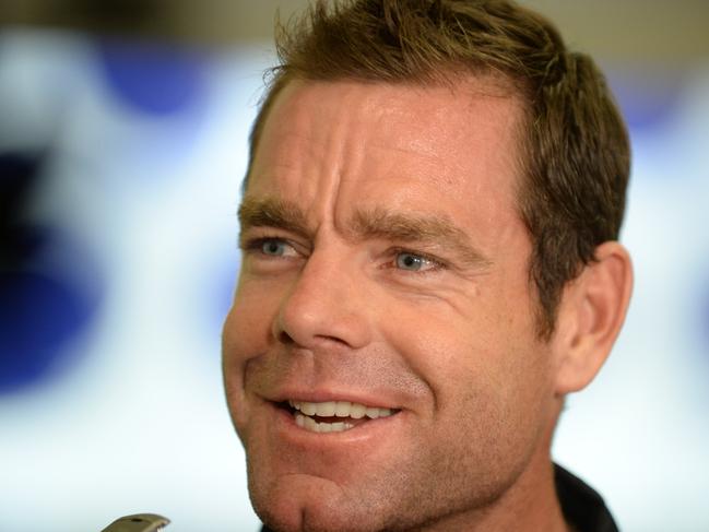 12/1/15 - Cadel Evans arriving at Adelaide Airport tonight for the up-coming Tour Down Under. Photo Naomi Jellicoe