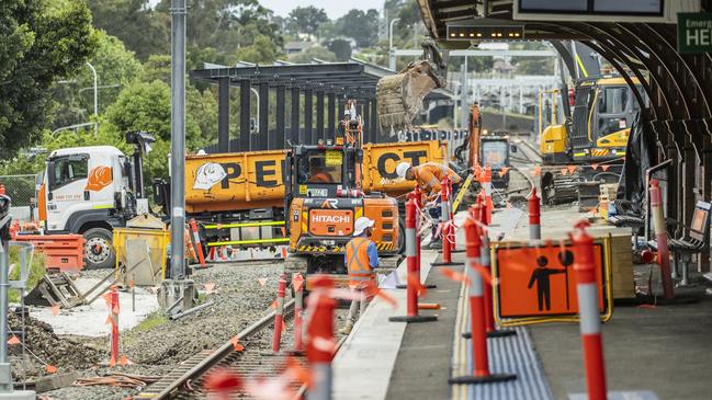 Sydney Metro Bankstown Station remains under construction.