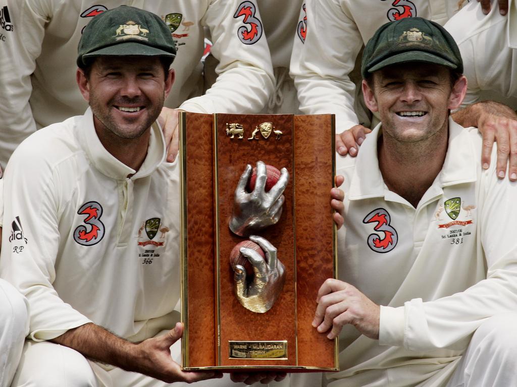 The Warne–Muralitharan Trophy was first contested in 2007. Picture: AP Photo/Mark Baker