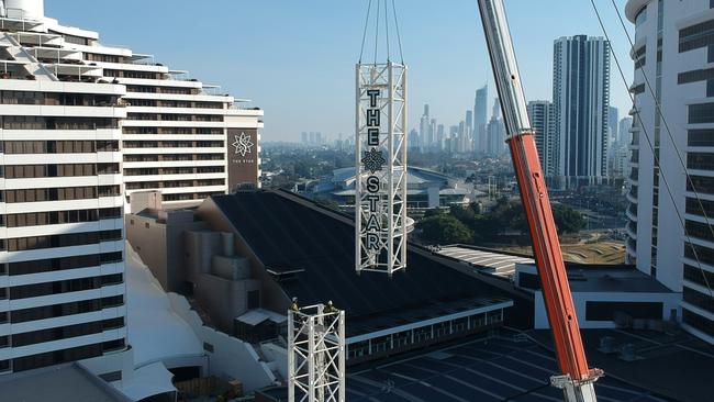 The crane being assembled. Pictures: Supplied