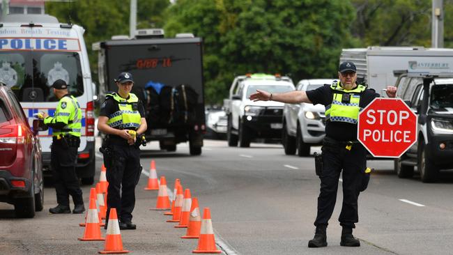 Operation Coldsnap. Police in operation in Heatleys Parade, Rowes Bay. Picture: Evan Morgan