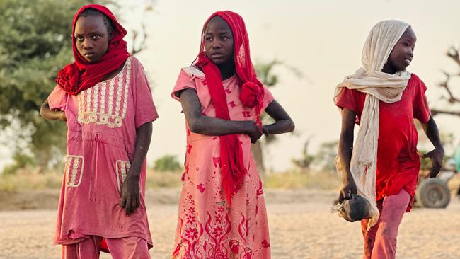 Displaced Sudanese girls in North Darfur. Picture: AFP