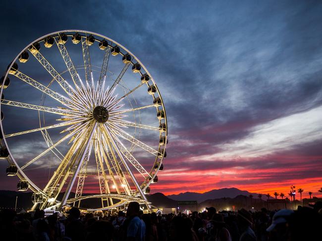 The Instagram-worthy money shot of Coachella at night. Picture: Max Whittaker