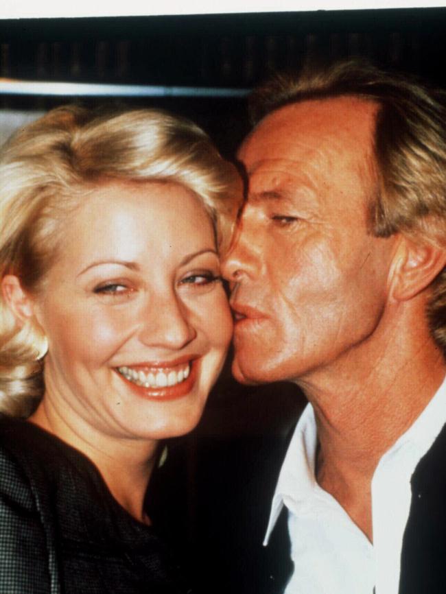 With co-star and former wife, Linda Kozlowski.