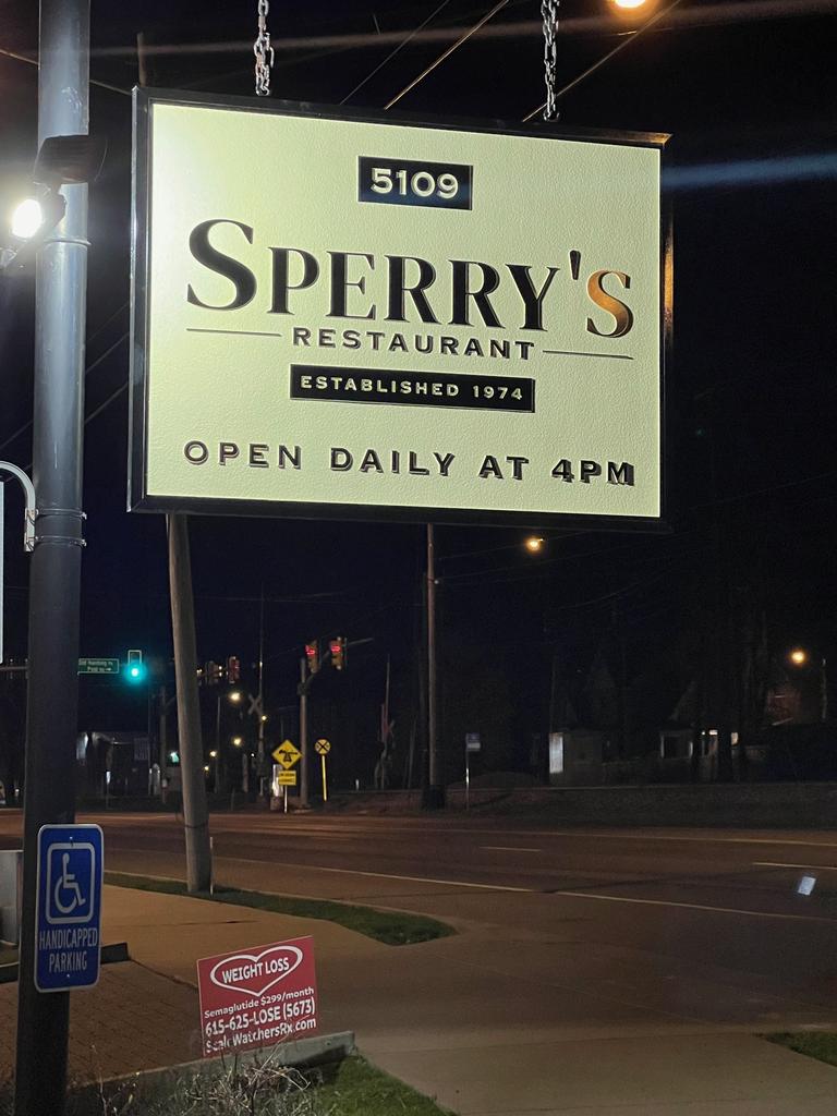 Sperry’s restaurant is a Nashville institution. Picture: news.com.au