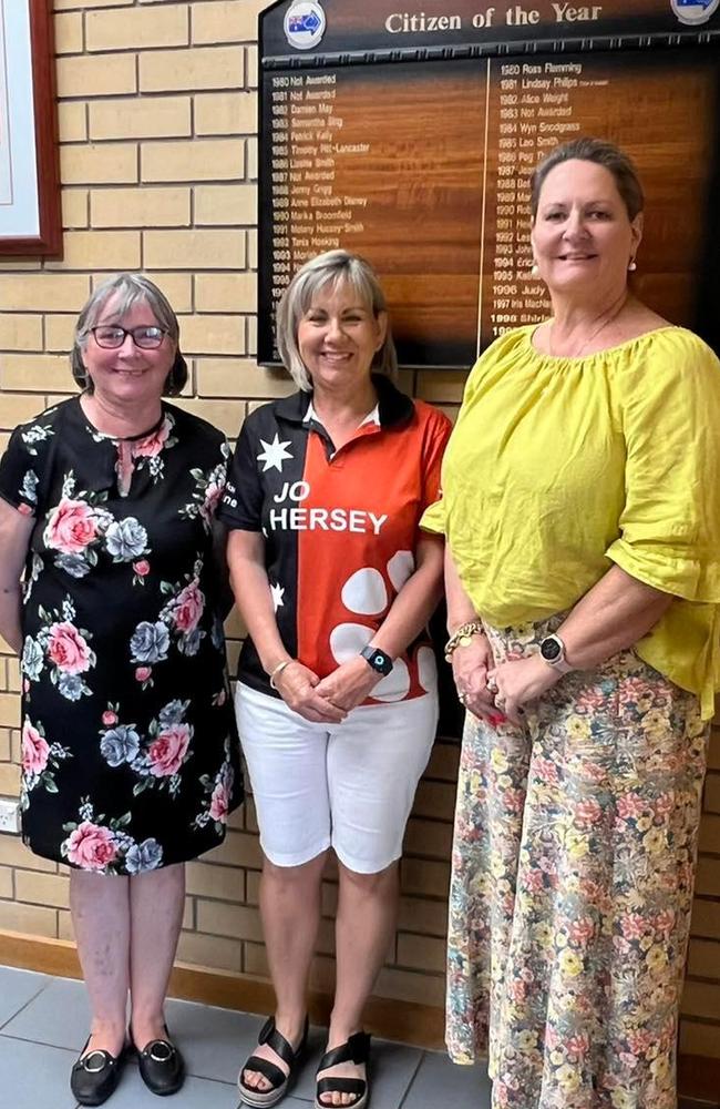 Katherine Mayor Lis Clark, Katherine MLA Jo Hersey, and Katherine Town Council CEO Ingrid Stonhill. Picture: Facebook