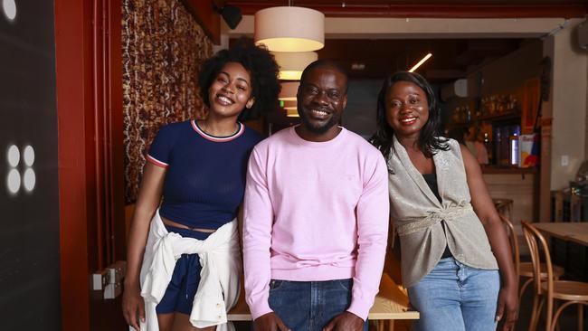 Owner Ade and his staff at Nigerian restaurant Little Lagos. Picture: Justin Lloyd