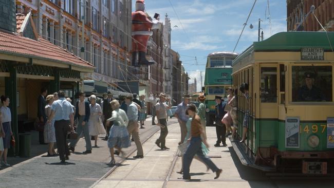 The visual effects team also brought trams back to the streets of Sydney.