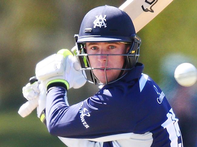 MELBOURNE, AUSTRALIA - SEPTEMBER 26:  Mackenzie Harvey of Victoria bats  during the JLT One Day Cup between Victoria and Western Australia at Junction Oval on September 26, 2018 in Melbourne, Australia.  (Photo by Michael Dodge/Getty Images)