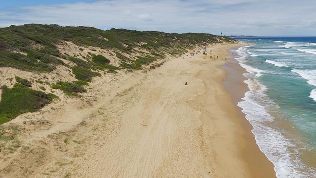 The Point Lonsdale back beach sand dunes are a popular spot among local youths. Picture: Alan Barber