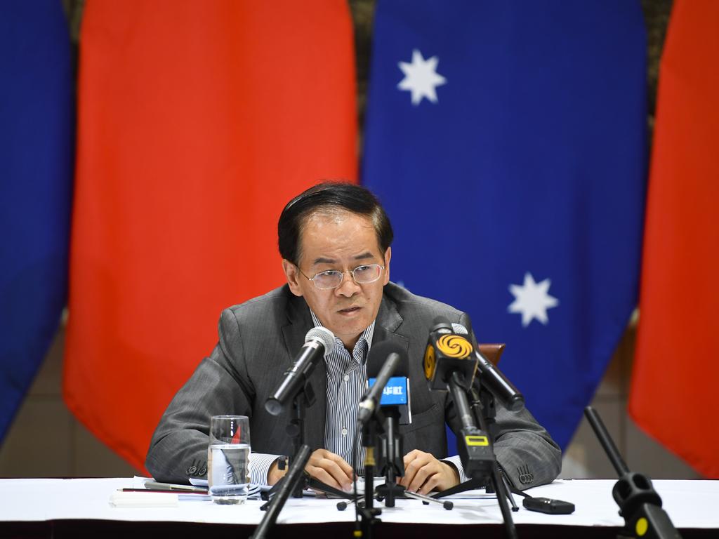 Chinese Ambassador to Australia Cheng Jingye in 2019. Picture: Lukas Coch