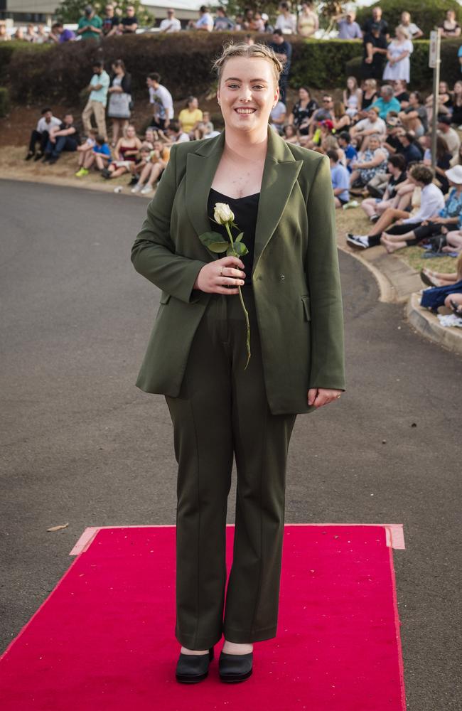 Tayleah Broksch at Harristown State High School formal at Highfields Cultural Centre, Friday, November 17, 2023. Picture: Kevin Farmer