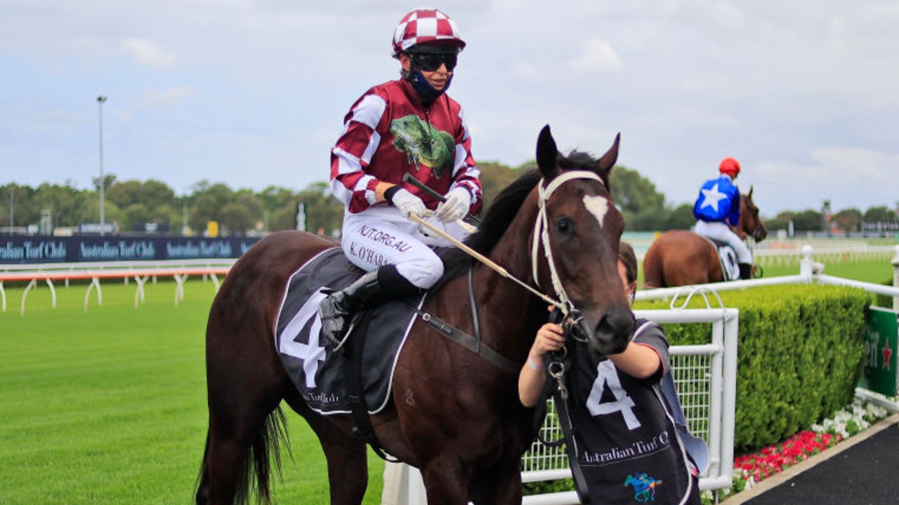 SYDNEY, AUSTRALIA - DECEMBER 26: Kathy O'Hara on Rocket Tiger returns to scale after winning race 1 the Boxing Day Plate during Sydney Racing at Royal Randwick Racecourse on December 26, 2020 in Sydney, Australia. (Photo by Mark Evans/Getty Images)