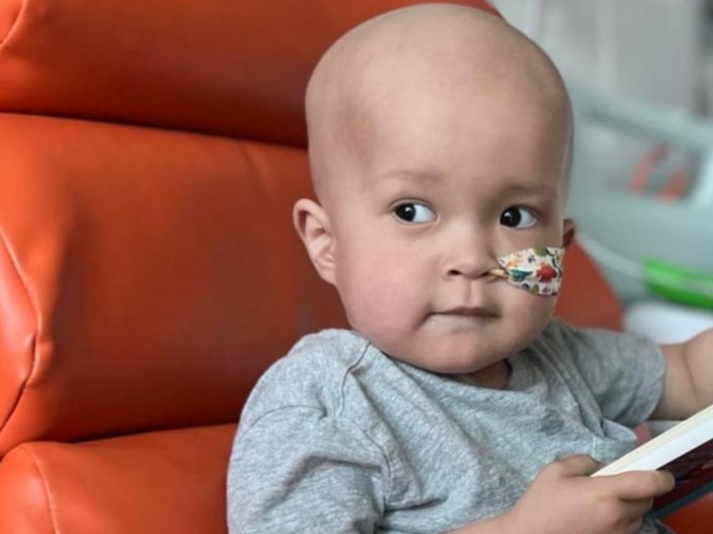 The little boy was diagnosed with high-risk neuroblastoma before his second birthday. Picture: 7News