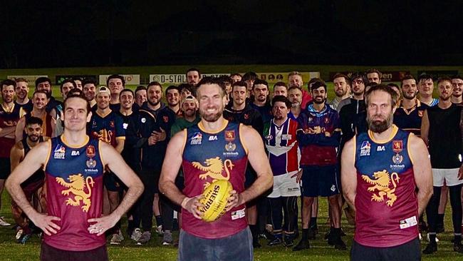 The Parham brothers ahead of their 1000th combined game. Picture: SMOSH West Lakes Football Club