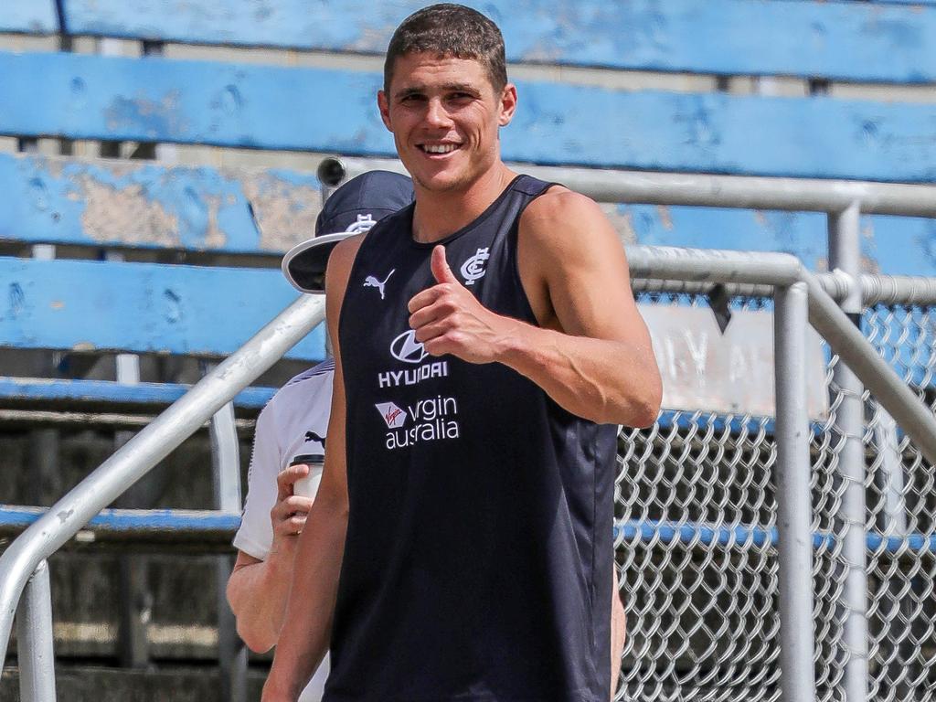 Injured Blue Charlie Curnow is edging closer to a return. Picture: Tim Carrafa