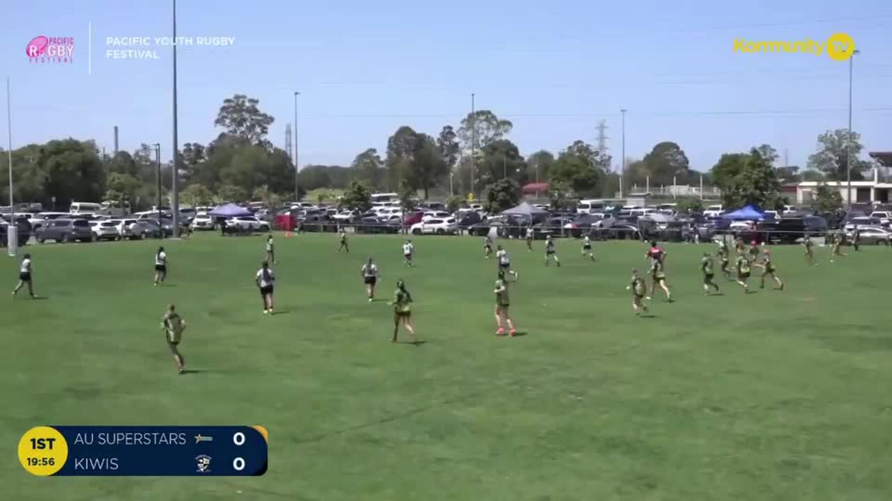 Replay: AU Superstars v Queensland Kiwi (U14 girls) - 2024 Pacific Youth Rugby Festival Day 2