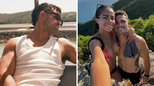 Nathan Cleary and Mary Fowler on holiday.