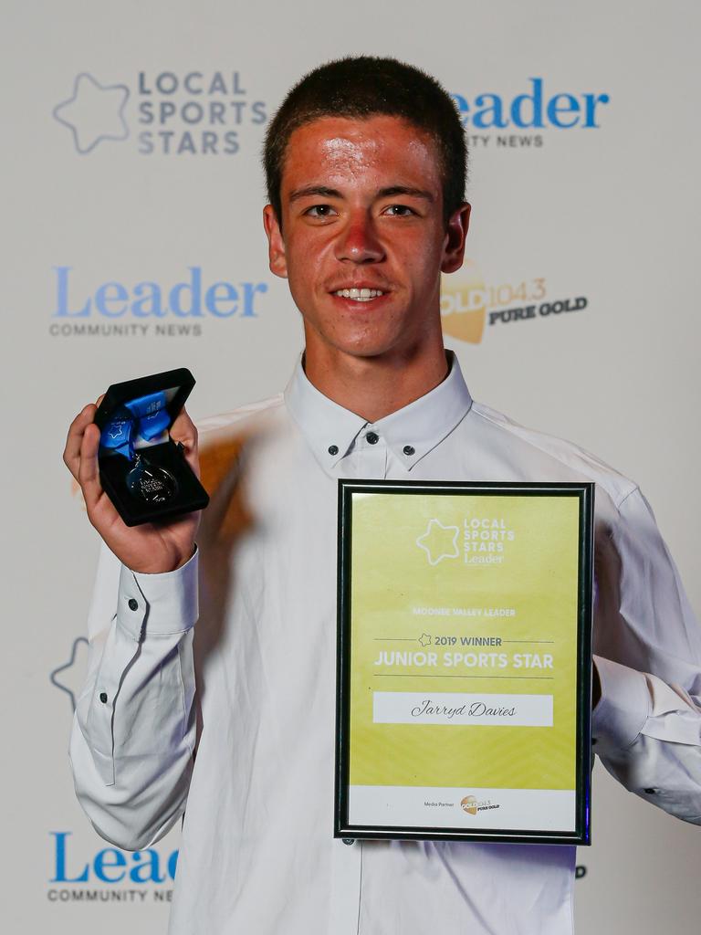 Moonee Valley Leader Junior Sports Star Jarryd Davies.