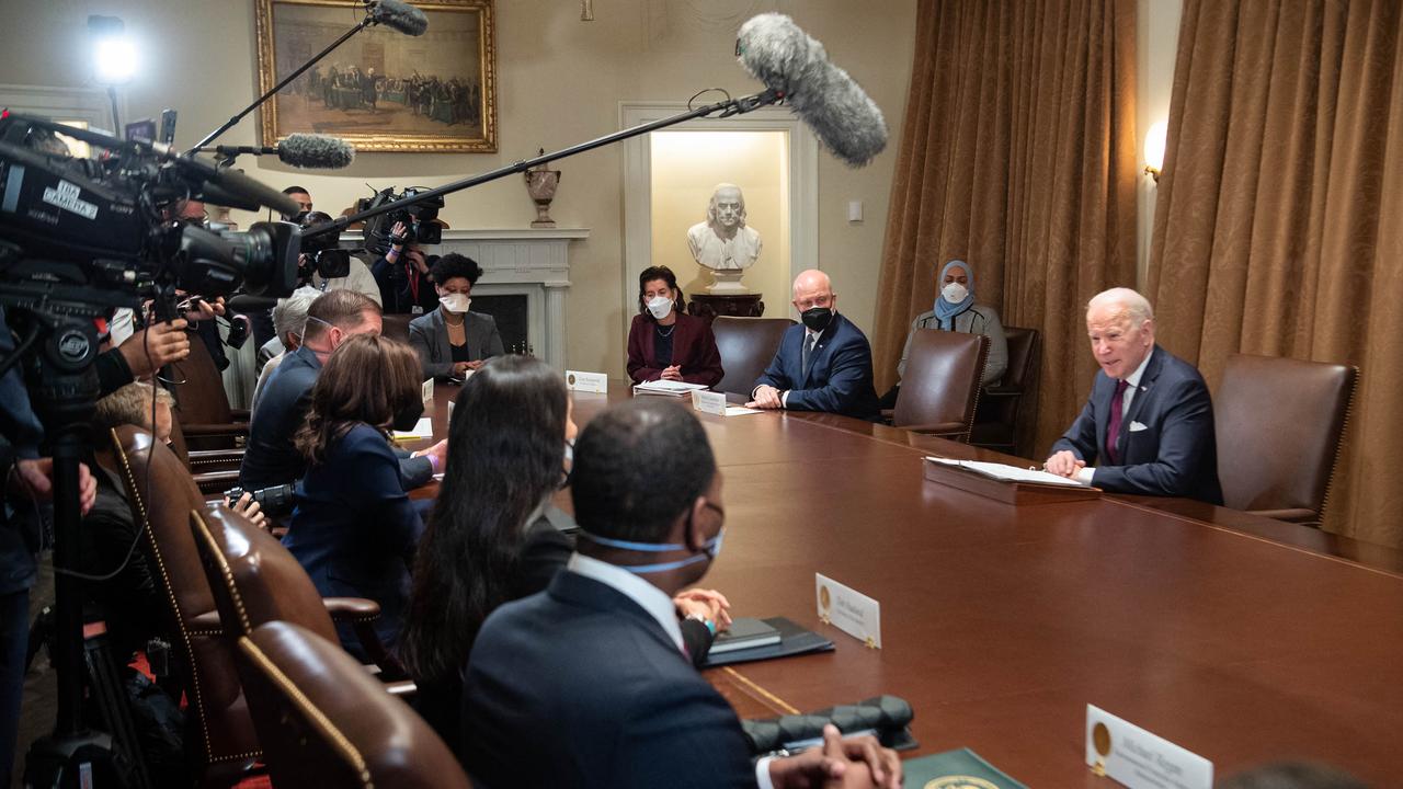 US President Joe Biden speaks about Russia and Ukraine on January 20, 2022. Picture: SAUL LOEB / AFP.