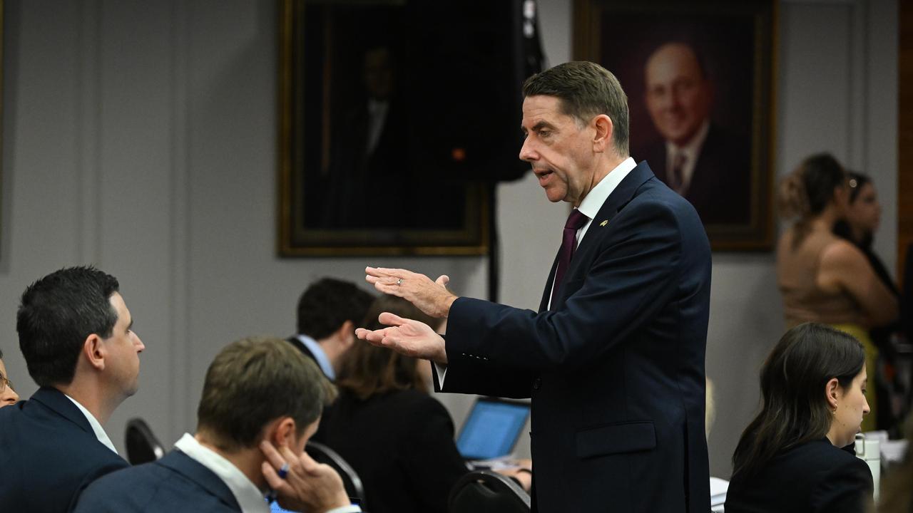 Queensland Treasurer Cameron Dick giving his budget speech today. Picture: Dan Peled / NCA NewsWire