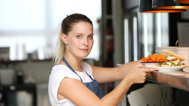 Wharf One waitress Kyra Kunkel. (Picture: Justin Brierty)