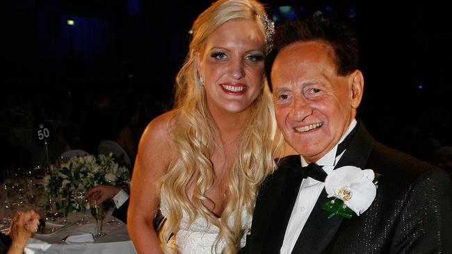 Brynne with then-husband Geoffrey Edelsten at their wedding.