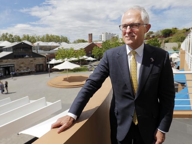 Prime Minister Malcolm Turnbull spoke of his vision for Hobart during a visit to the city. Picture: RICHARD JUPE