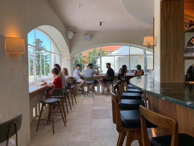 The half moon heritage windows have been exposed during renovations at the Harbord Hotel in Freshwater. Picture: Madelaine Wong