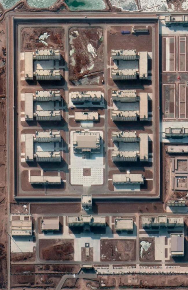 A satellite image of a mammoth ‘tier three’ camp, which shows no signs of having a rehabilitation motive. Picture: Australian Strategic Policy Institute