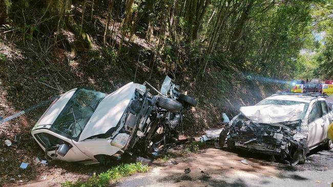 Tweed District VRA assisting other emergency services and police on Tweed Valley Way Stokers Siding after a two-vehicle crash. Picture: Tweed District Rescue Squad