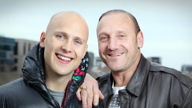 Gary Ablett Sr with son Gary Ablett Jr at the launch of their new website.