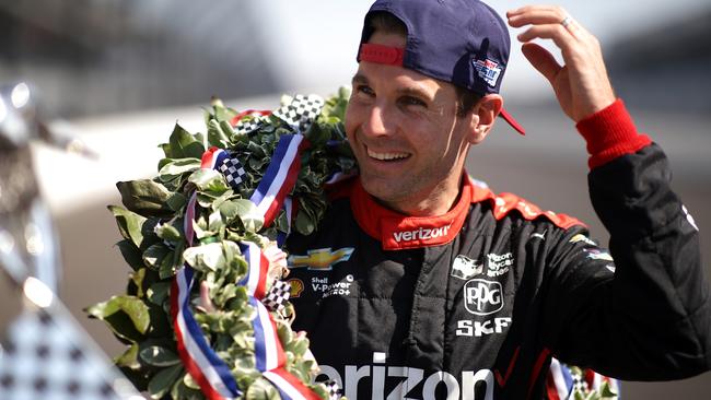 Will Power used sheer willpower to become the first Aussie to win the Indy 500 in the US. Picture: Getty Images