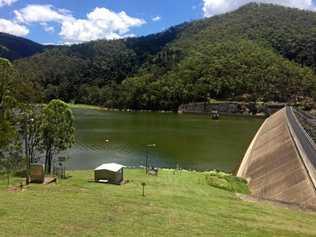 Borumba Dam water levels continue to drop. Picture: Queensland Police