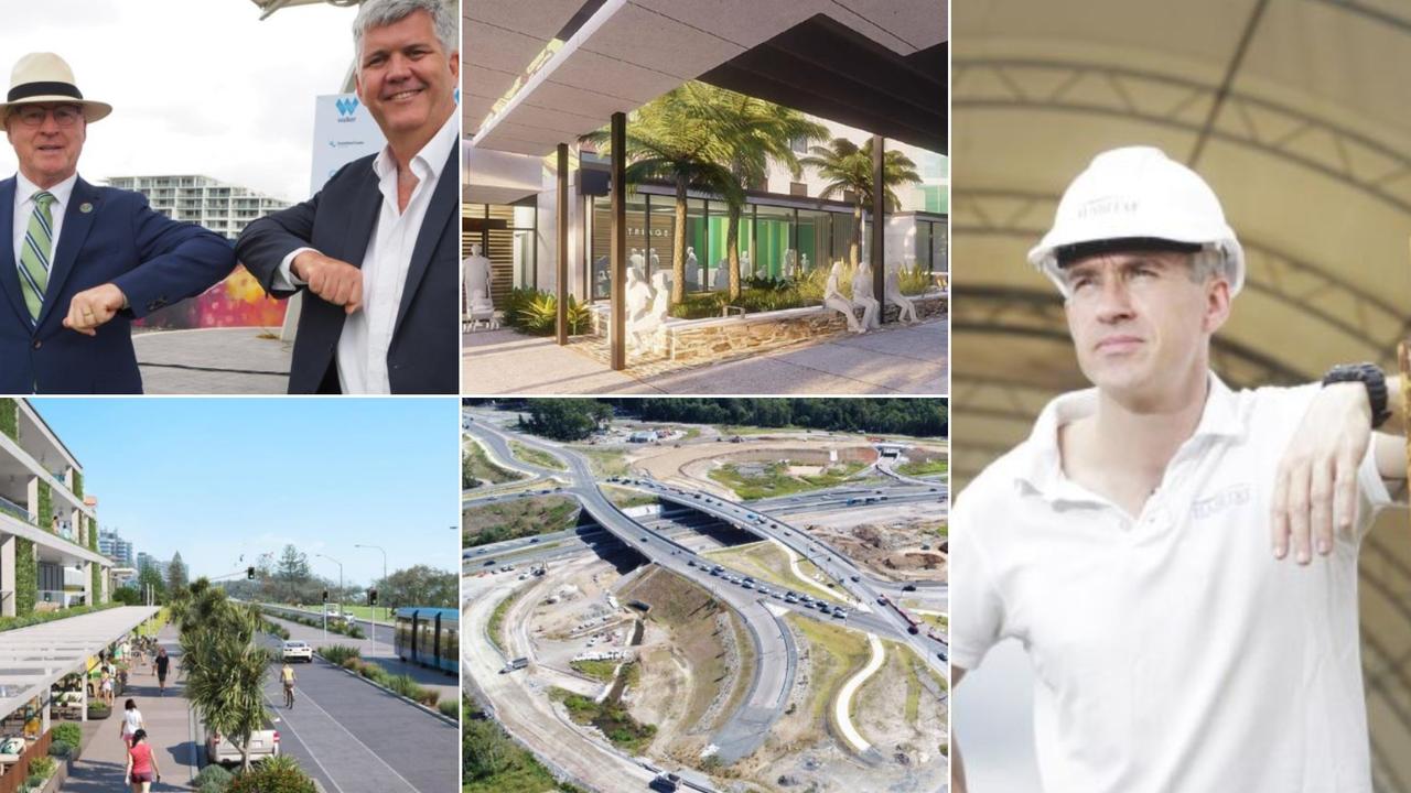 Major projects to watch in 2021 from top left: Walker Corporation's involvement in Maroochydore City Centre, Nambour General Hospital upgrade, Habitat Development Cleighton Clark's Maroochydore City Centre projects, the mass transit plan and Bruce Hwy upgrades.