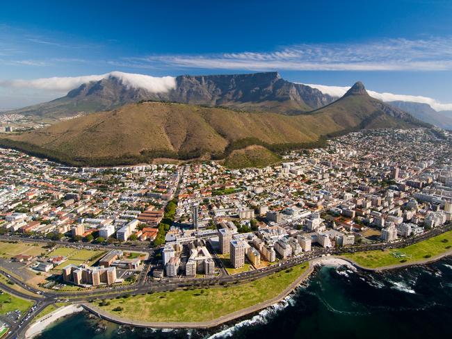 The famous Table Mountain towers over Cape Town. Picture: Alamy